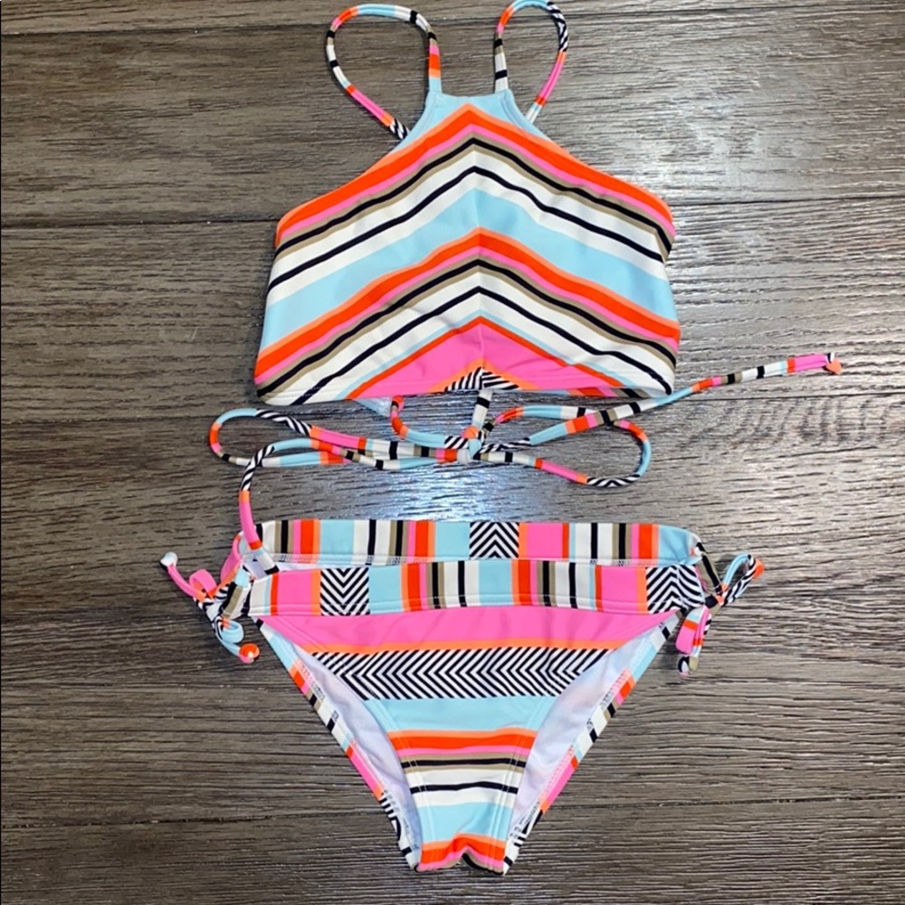 Billabong Girls Striped Two Piece